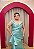 VESTIDO EM ZIBELINE AZUL TIFFANY SEREIA OMBRO A OMBRO COM PREGAS DIAGONAIS NA SAIA E BABADO - Imagem 3