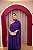 VESTIDO FLUÍDO ROXO OMBRO ÚNICO COM FLOR REMOVÍVEL - Imagem 3