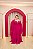 VESTIDO MUSSELINE FUCSIA COM ALÇA BORDADO EM CANUTILHO E CAPA - Imagem 1