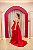 VESTIDO LONGO TOMARA QUE CAIA SAIA PRINCESA VERMELHO BUSTO PONTEIRA EM TAFETÁ - Imagem 4