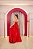 VESTIDO VERMELHO TOMARA QUE CAIA DETALHE DE FLOR NA CINTURA - Imagem 3