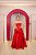 VESTIDO VERMELHO TOMARA QUE CAIA DETALHE DE FLOR NA CINTURA - Imagem 1