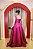 VESTIDO FÚCSIA ZIBELINE SAIA PRINCESA BUSTO REGATA DECOTE RETO - Imagem 2