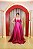 VESTIDO FÚCSIA ZIBELINE SAIA PRINCESA BUSTO REGATA DECOTE RETO - Imagem 7