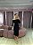 VESTIDO MIDI PRETO LYCRA OMBRO A OMBRO MANGAS COMPRIDAS - Imagem 1