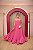 VESTIDO MUSSELINE TOQUE DE SEDA ROSA TOMARA QUE CAIA BAINHA ESTRUTURADA CRINOL - Imagem 2
