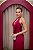 VESTIDO LONGO MARSALA/ CEREJA DECOTE EM V NÓ FRONTAL EM LYCRA AGILITA - Imagem 4