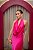 VESTIDO PINK CETIM DE SEDA CORTE RETO DECOTE DEGAGE COSTA NUA - Imagem 5