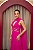 VESTIDO PINK FLUIDO OMBRO CAPA MUSSELINE TOQUE DE SEDA COM DETALHE BORDADO PINK E PRATA BUSTO DRAPEADO SAIA FLUIDA - Imagem 6
