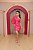VESTIDO CURTO PAETÊ OMBRO UNICO COM DETALHE DE CAPA PINK FURTA COR COM CINTO - Imagem 1