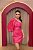 VESTIDO CURTO PAETÊ OMBRO UNICO COM DETALHE DE CAPA PINK FURTA COR COM CINTO - Imagem 3