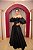 VESTIDO LONGO PRETO TAFETÁ TOMARA QUE CAIA MANGA BUFANTE REMOVÍVEL - Imagem 3