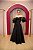 VESTIDO LONGO PRETO TAFETÁ TOMARA QUE CAIA MANGA BUFANTE REMOVÍVEL - Imagem 4