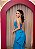 VESTIDO TOMARA QUE CAIA CLASSIC BLUE/ AZUL QUADRIL DRAPEADO E LAÇO REMOVIVEL - Imagem 4