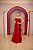 VESTIDO VERMELHO TOMARA QUE CAIA CORTE RETO TAFETÁ COM LAÇO NAS COSTAS - Imagem 5