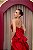 VESTIDO VERMELHO TOMARA QUE CAIA CORTE RETO TAFETÁ COM LAÇO NAS COSTAS - Imagem 3