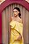 VESTIDO AMARELO TOMARA QUE CAIA OMBRO UNICO DETALHE FOLHO - Imagem 2
