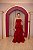 VESTIDO ORGANZA TOMARA QUE CAIA VERMELHO SAIA EM CAMADAS COM LAÇO - Imagem 5