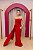 VESTIDO TOMARA QUE CAIA EM CREPE VERMELHO COM FOLHO LATERAL - Imagem 2