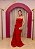 VESTIDO TOMARA QUE CAIA EM CREPE VERMELHO COM FOLHO LATERAL - Imagem 6