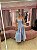 VESTIDO MIDI AZUL SERENITY CORSET LINEAR ALCINHAS - Imagem 1