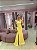 VESTIDO AMARELO MANTEIGA OMBRO UNICO BABADO EM CREPE COM ELASTANO - Imagem 1