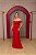 VESTIDO VERMELHO CORSET OMBRO A OMBRO COM DRAPE NA SAIA - Imagem 4