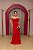 VESTIDO VERMELHO CORSET OMBRO A OMBRO COM DRAPE NA SAIA - Imagem 1