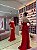 VESTIDO VERMELHO CORSET OMBRO A OMBRO COM DRAPE NA SAIA - Imagem 1