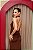 VESTIDO MARROM MOCHA MOUSSE JERSEY FRENTE UNICA - Imagem 3