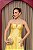 VESTIDO TOMARA QUE CAIA AMARELO EM TAFETA BUSTO ESTRUTURADO E DECOTE EM V - Imagem 3