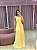VESTIDO TOMARA QUE CAIA BUSTO EM ZIBELINE E SAIA EM MUSSELINE AMARELO - Imagem 2