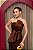 VESTIDO TOMARA QUE CAIA MARROM/ MOCHA MOUSSE EM CREPE COM DETALHE EM CETIM DE SEDA - Imagem 3