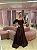 VESTIDO ZIBELINE TOMARA QUE CAIA OMBRO A OMBRO MARROM COM SAIA REMOVIVEL PRINCESA - Imagem 2