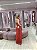 VESTIDO VERMELHO ZIBELINE TOMARA QUE CAIA BUSTO LAPELA CORTE RETO - Imagem 2