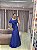 VESTIDO AZUL ROYAL OMBRO A OMBRO BUSTO BORDADO ZIBELINE - Imagem 2