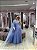 VESTIDO AZUL SERENITY TULE OMBRO UNICO CAPA BUSTO DRAPEADO CINTURA BAIXA - Imagem 2