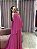 VESTIDO PINK FLUIDO DECOTE EM V MANGA CAPA COM BORDADO CINTURA E OMBRO - Imagem 3
