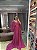 VESTIDO PINK FLUIDO DECOTE EM V MANGA CAPA COM BORDADO CINTURA E OMBRO - Imagem 2