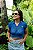 Blusa Cropped Crochê Azul Feminina - Imagem 2