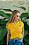 Blusa Cropped Crochê Amarela Feminina - Imagem 2