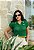 Blusa Cropped Crochê Verde Feminina - Imagem 1
