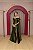 VESTIDO VERDE OLIVA ZIBELINE OMBRO A OMBRO CORSELET - Imagem 1