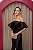 VESTIDO OMBRO A OMBRO FOLHO EM ZIBELINE PRETO COM FENDA - Imagem 3