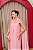 VESTIDO GOLA ALTA GLOR MUSSELINE ROSA CHICLETE FLUÍDO CAPA - Imagem 2