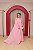 VESTIDO GOLA ALTA GLOR MUSSELINE ROSA CHICLETE FLUÍDO CAPA - Imagem 1