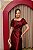 VESTIDO MARSALA OMBRO A OMBRO COM DETALHE BORDADO NA CINTURA - Imagem 3