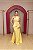 VESTIDO TOMARA QUE CAIA AMARELO MANTEIGA EM CREPE COM DETALHE EM CETIM DE SEDA - Imagem 3