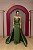 VESTIDO VERDE OLIVA SOBRESAIA REMOVIVEL BUSTO PONTEIRA DRAPEADO COSTAS CORSELET - Imagem 4