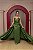 VESTIDO VERDE OLIVA SOBRESAIA REMOVIVEL BUSTO PONTEIRA DRAPEADO COSTAS CORSELET - Imagem 1
